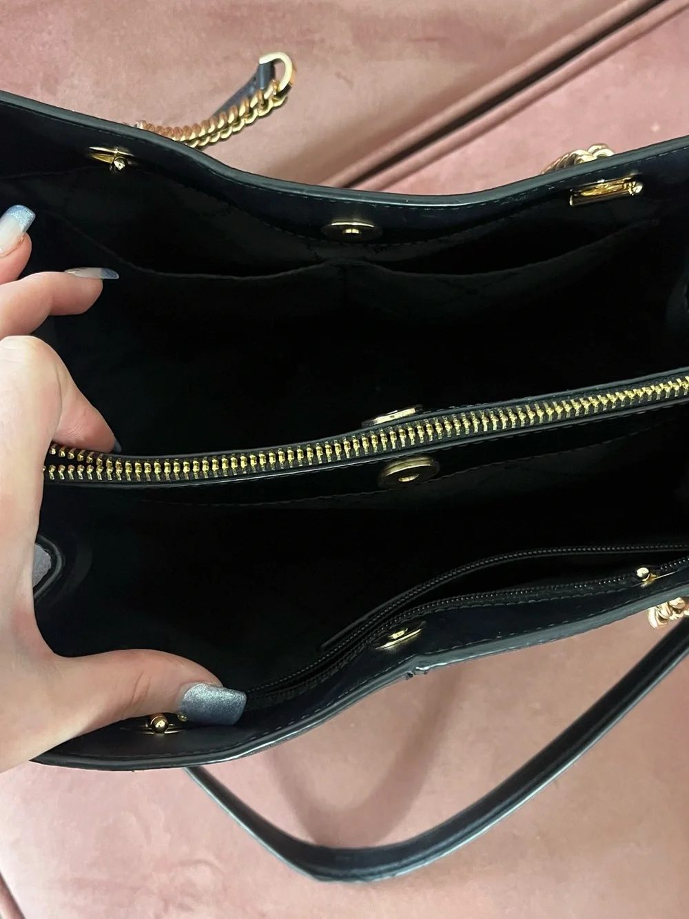 Michael Kors Black Pebbled Leather Shoulder Bag